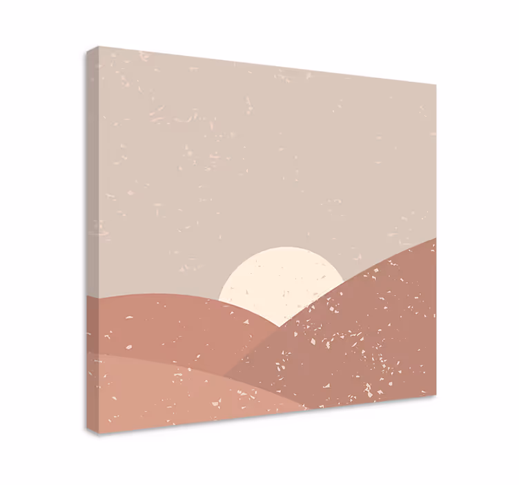 Canvas landschap serene woestijnzonsondergang - TenStickers