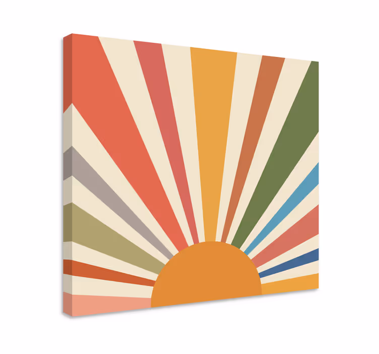 Canvas schilderij kunst aan de muur zon - TenStickers
