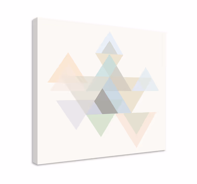 Geometrische canvas schilderij abstracte driehoeken ontwerp - TenStickers