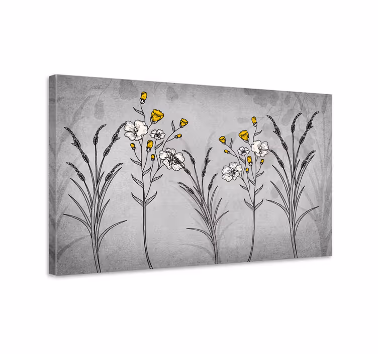 Botanisch bloemmotief Canvas schilderij bloemen en planten - TenStickers