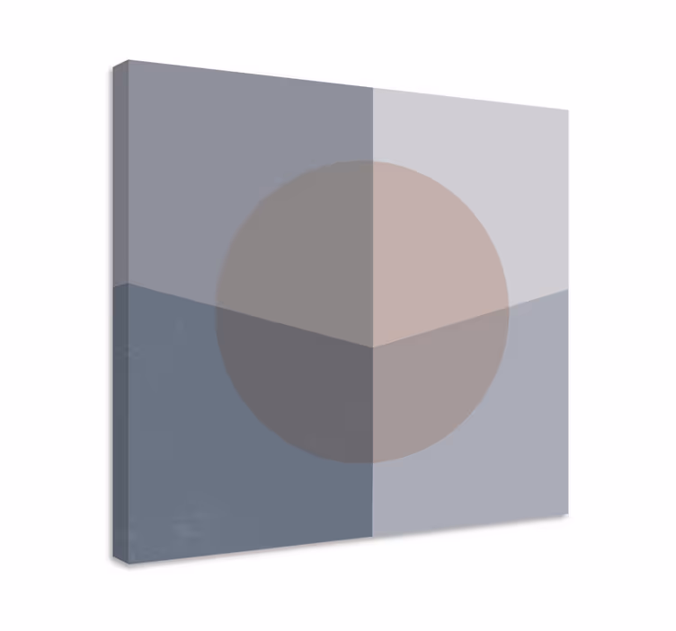 Geometrische canvas schilderij abstracte cirkel compositie - TenStickers