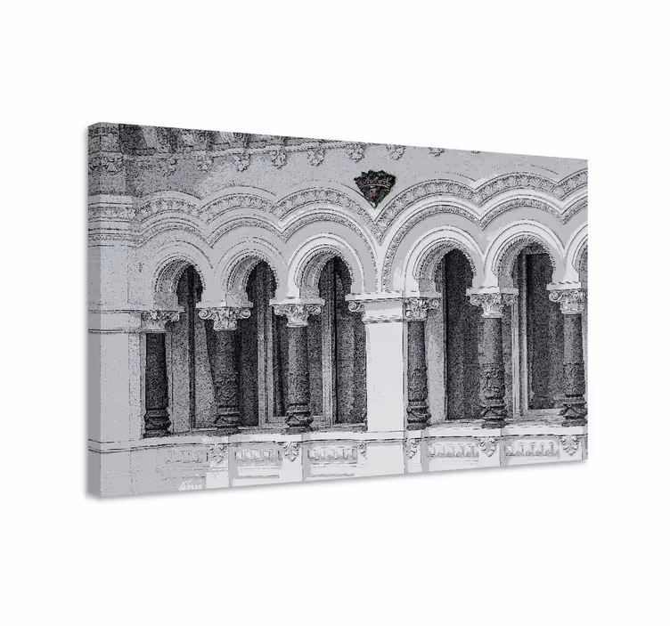 Canvas schilderij landen en steden architecturale bogen - TenStickers