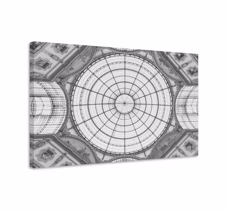 Canvas schilderij abstract geometrisch plafondontwerp - TenStickers