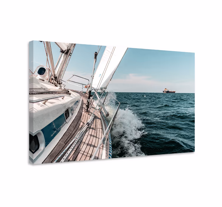 Canvas schilderij marine zeiljacht avontuur - TenStickers