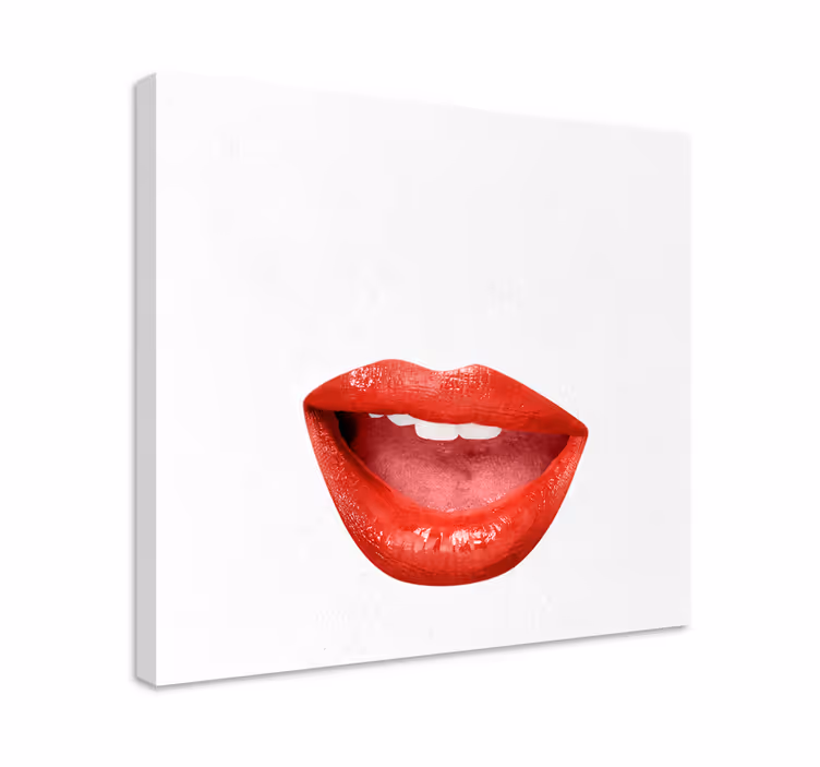 Canvas schilderij mensen en karakters lippenportret - TenStickers