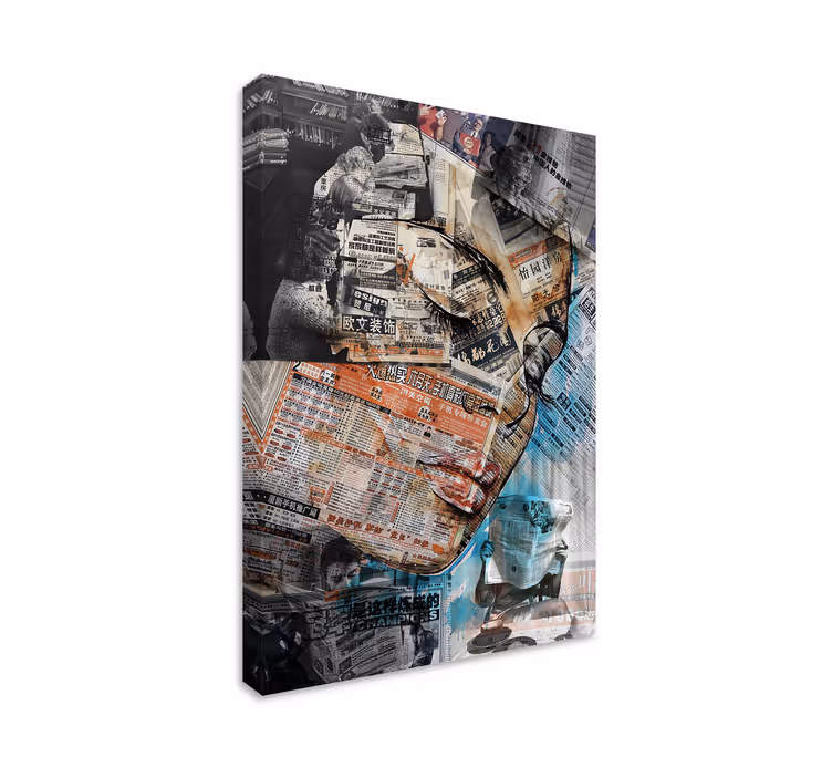 Canvas stilleven en fruit culturele expressies montage - TenStickers