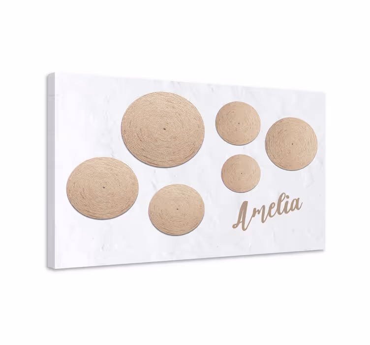Ornament canvas schilder natuurlijke textuur cirkels - TenStickers