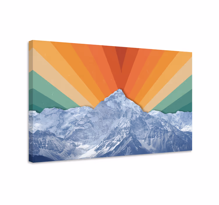 Canvas landschap majestueuze bergzonsopgang - TenStickers