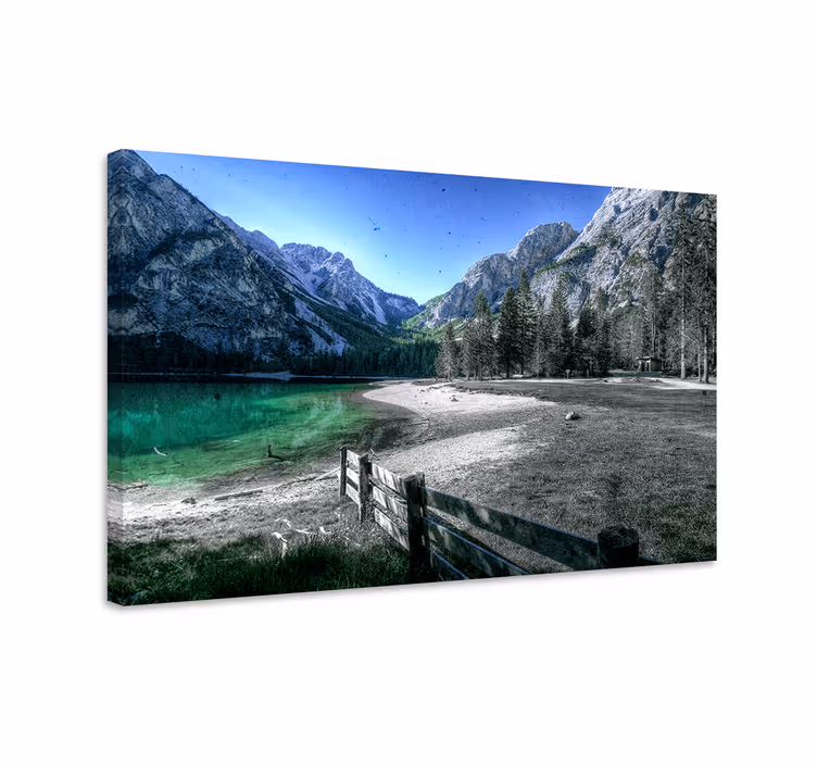 Canvas landschap bergmeer sereniteit - TenStickers
