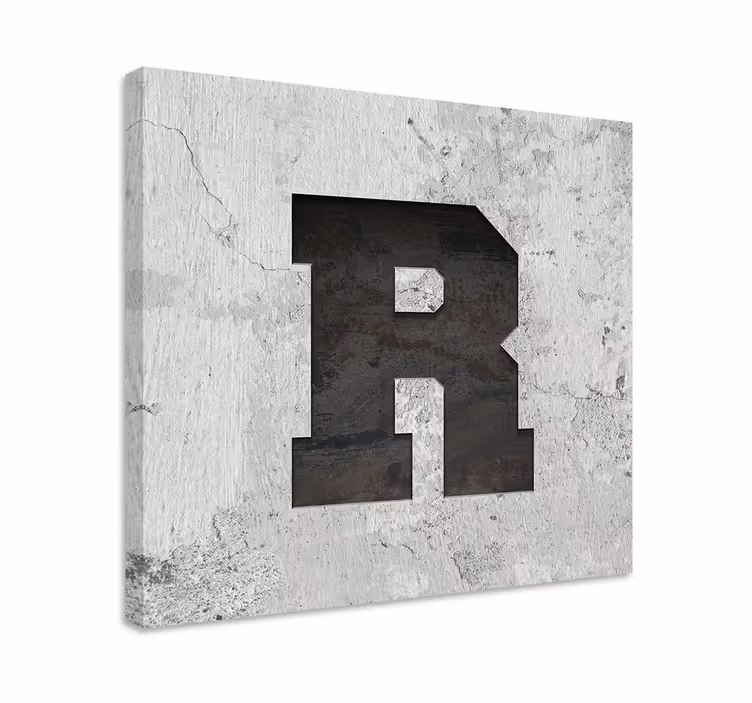 Canvas schilderij aangepaste letter - TenStickers