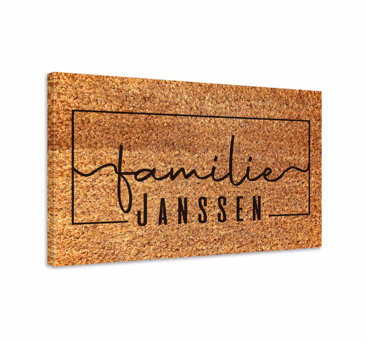 Gepersonaliseerde canvas schilderij familienaam - TenStickers