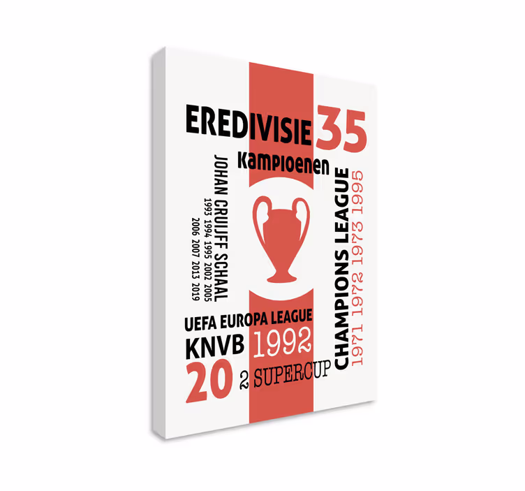 Voetbal trofeeën wedstrijden canvas schilderij - TenStickers