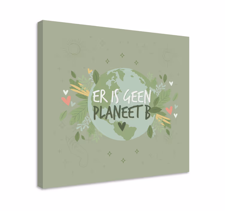 Canvas schilderij tekst planeet A - TenStickers