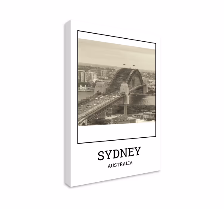 Sydney zwart wit Canvas schilderij  - TenStickers