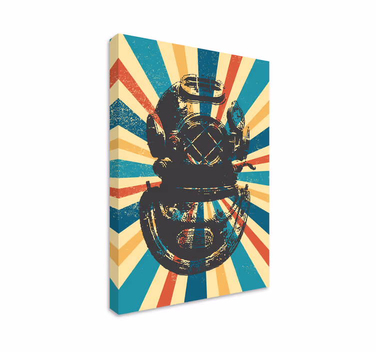 Vintage canvas scuba duiker - TenStickers