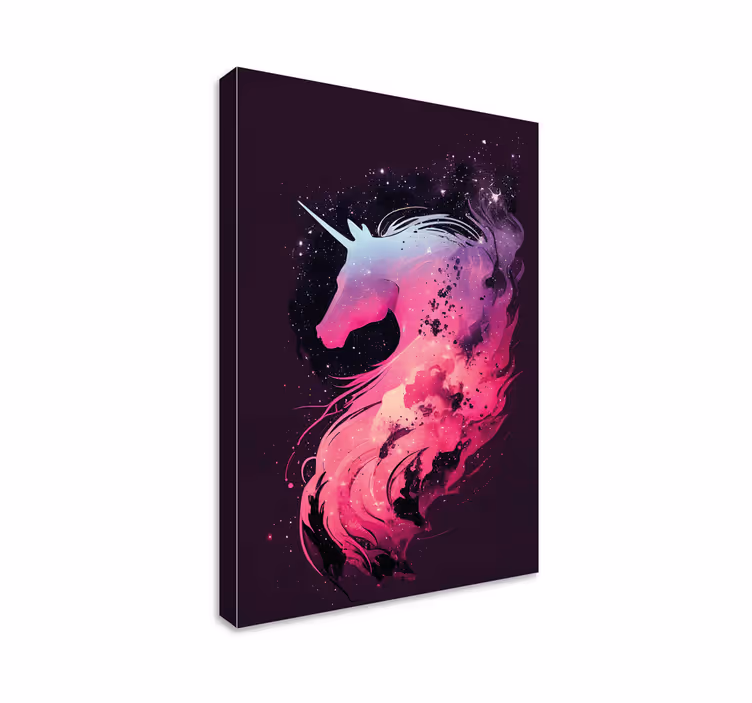 Galaxy Eenhoorn Canvas schilderij eenhoorn - TenStickers