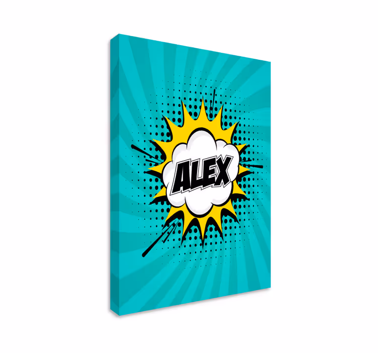 Pop Art Naam Gepersonaliseerd canvas schilderij - TenStickers