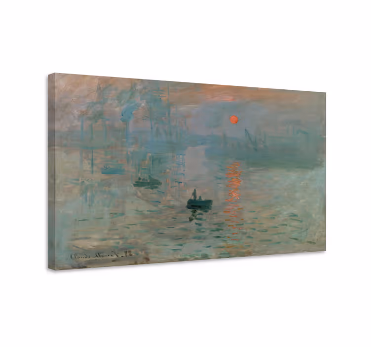 Impressie Sunrise van Monet schilderij kunst - TenStickers