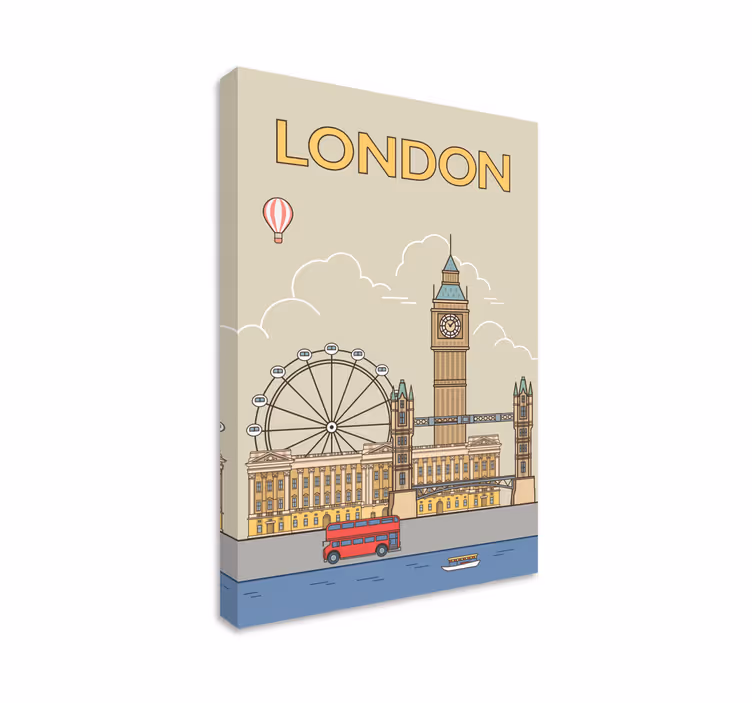 Canvas schilderij bezienswaardigheden Londen - TenStickers