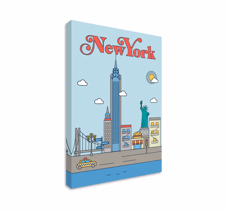 New York canvas schilderij bezienswaardigheden - TenStickers