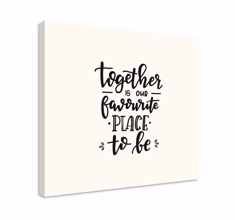 Liefdevolle tekst over samen zijn schilderij - TenStickers
