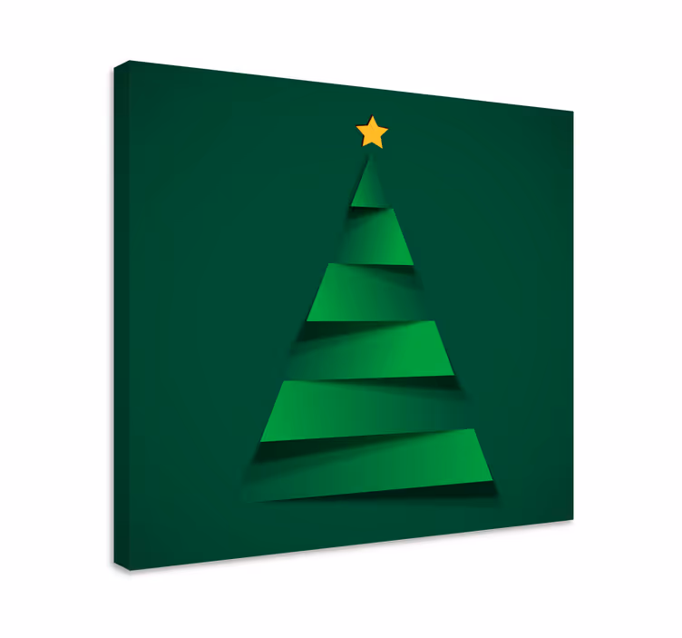 Moderne kerstboom Canvas schilderij kerst - TenStickers