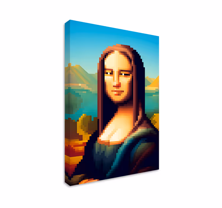 Gioconda pixelkunst Canvas schilderij kunst - TenStickers