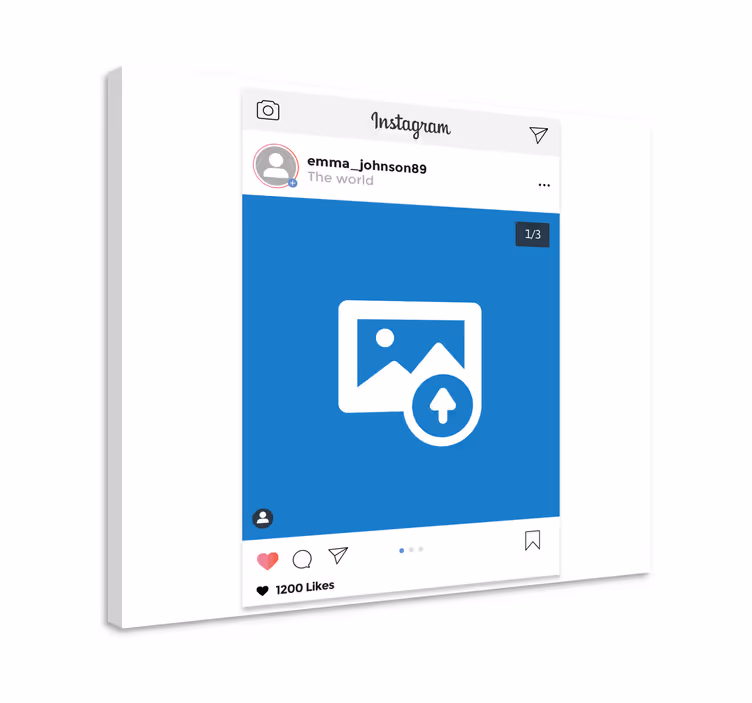 Instagram-scherm Gepersonaliseerd canvas  - TenStickers