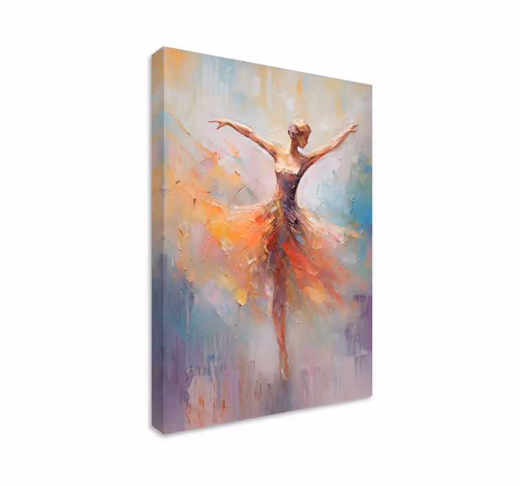 Balletdanser Canvas schilderij kunst - TenStickers