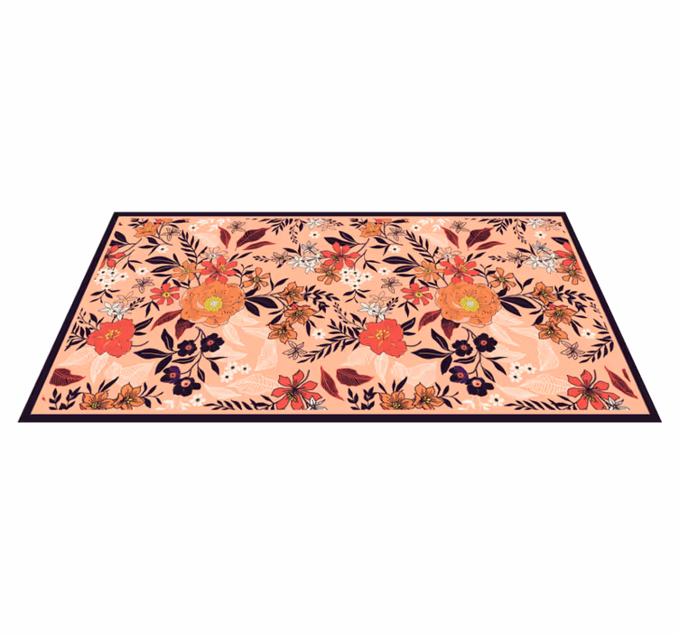 Botanische tuin wandtapijt vinyl tapijt bloemen en planten - TenStickers