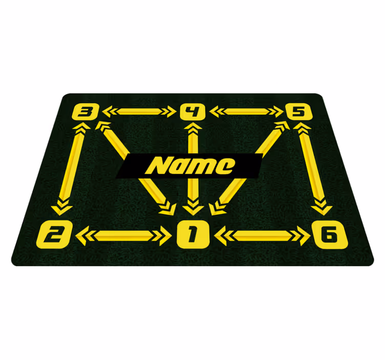 Voetbal training tapijt met naam vinyl tapijt spel - TenStickers