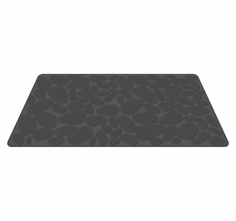 Grijs rotseffect vinyl tapijt badkamer - TenStickers
