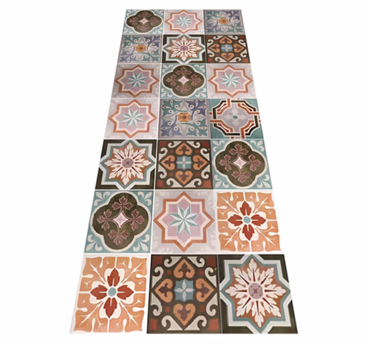 Piastrelline siciliaanse vinyl vloerkleed keuken - TenStickers