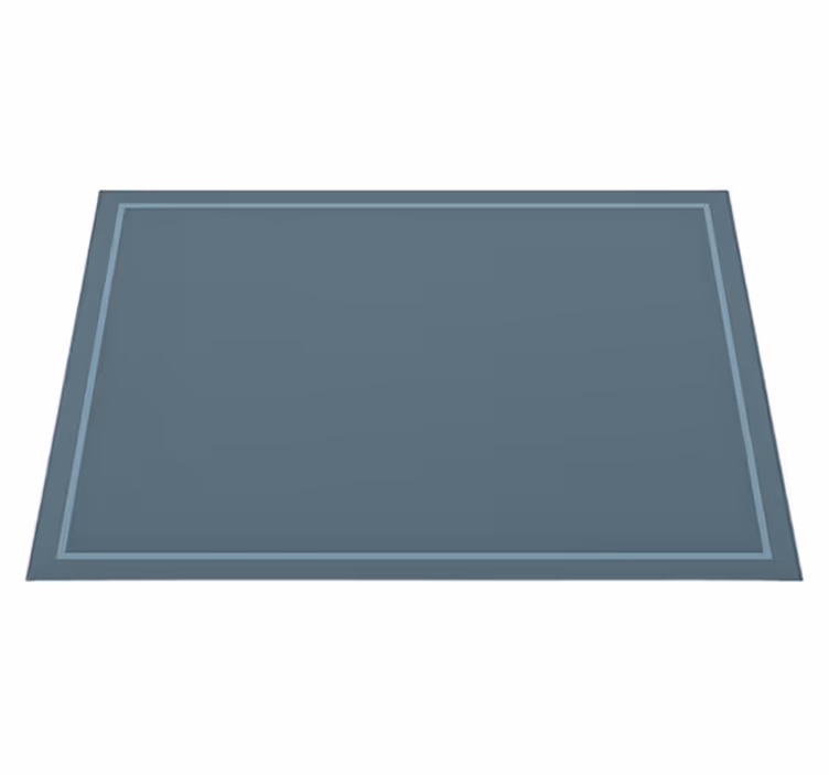 Eenvoudig omrand ontwerp vinyl tapijt blauw - TenStickers