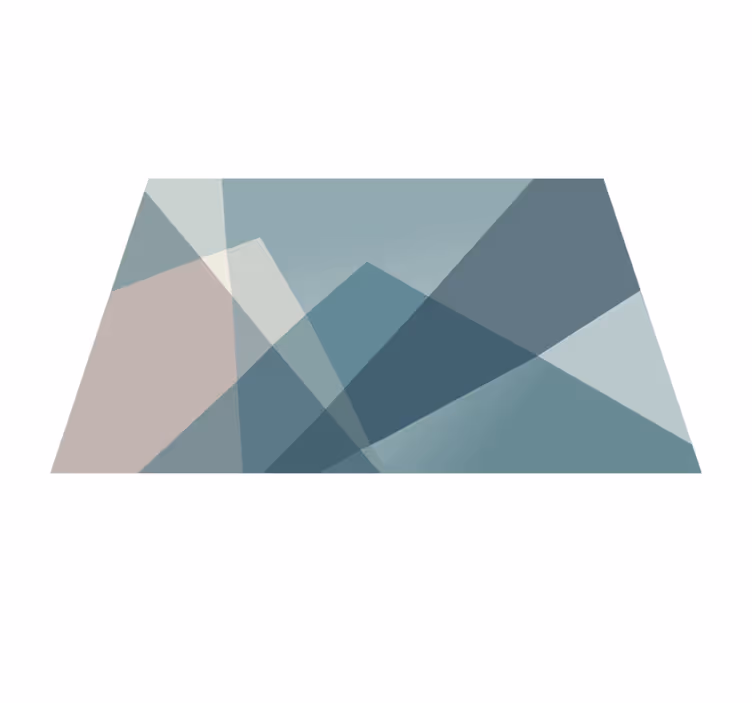 Geometrisch abstract ontwerp vinyl tapijt blauw - TenStickers