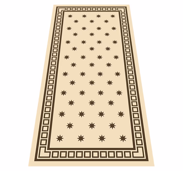 Vintage beige motief vinyl vloerkleed keuken - TenStickers