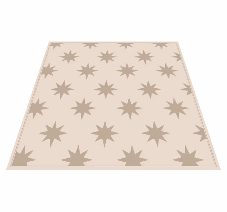 Sterrenbeigemotief vinyl vloerkleed keuken - TenStickers