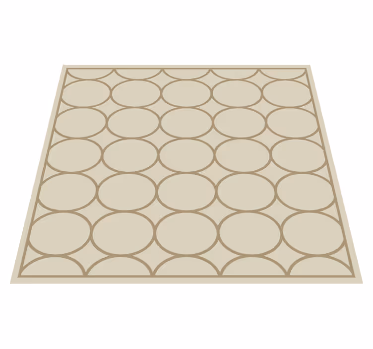 Zandbeige patroon vinyl vloerkleed keuken - TenStickers