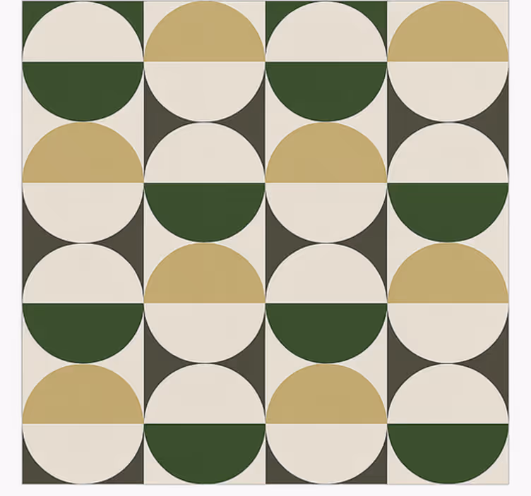 Vinyl tapijt eetkamer cirkelvormig patroon - TenStickers