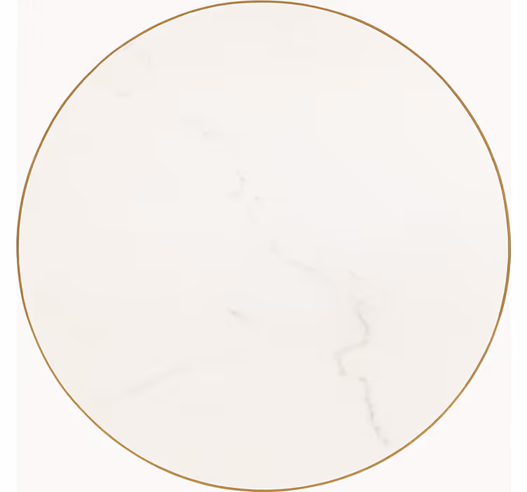 Witte marmerader vinyl tapijt eetkamer - TenStickers