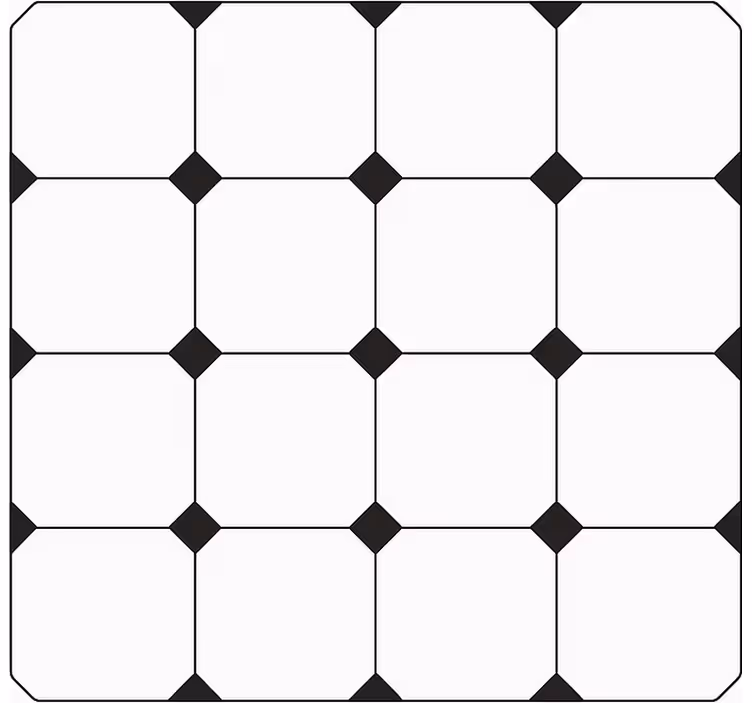Geruite ruitprint vinyl vloerkleed keuken - TenStickers
