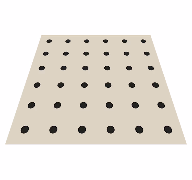 Beige stippenpatroon vinyl vloerkleed keuken - TenStickers
