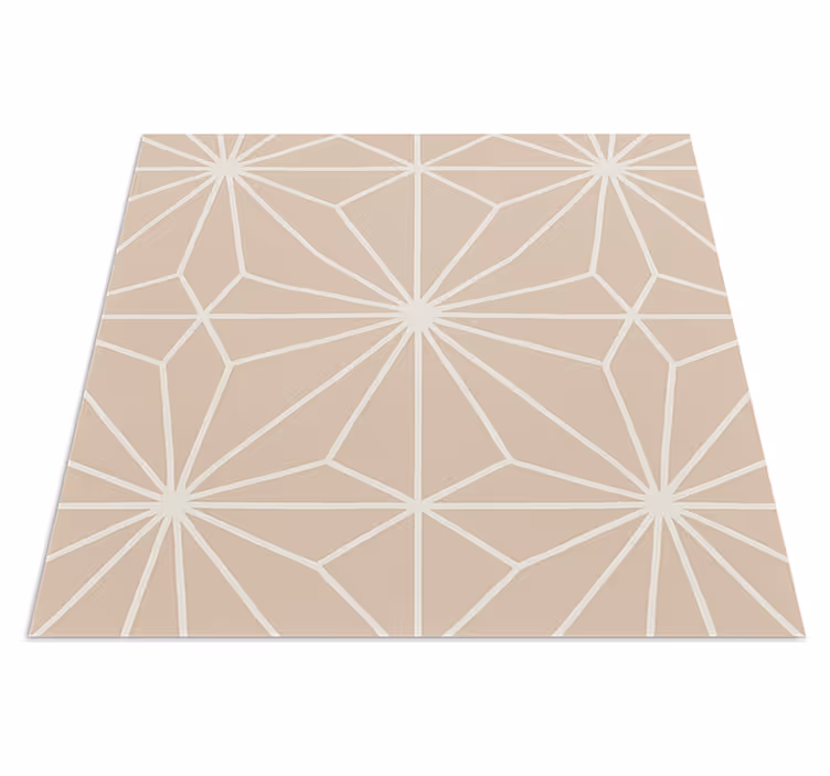 Vinyl vloerkleed keuken beige sterrenpatroon - TenStickers