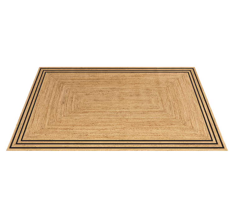 Vinyl vloerkleed keuken natuurlijke jute textuur - TenStickers