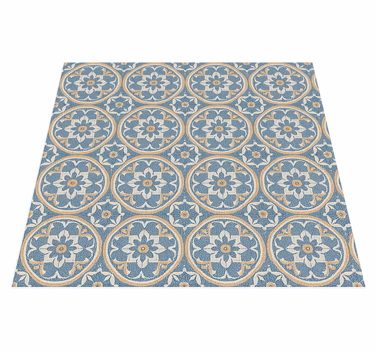 Vinyl tapijt woonkamer azulejo stijl mat - TenStickers