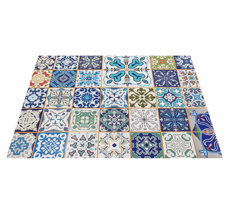 Vinyl tapijt woonkamer mediterrane mozaïekmat - TenStickers