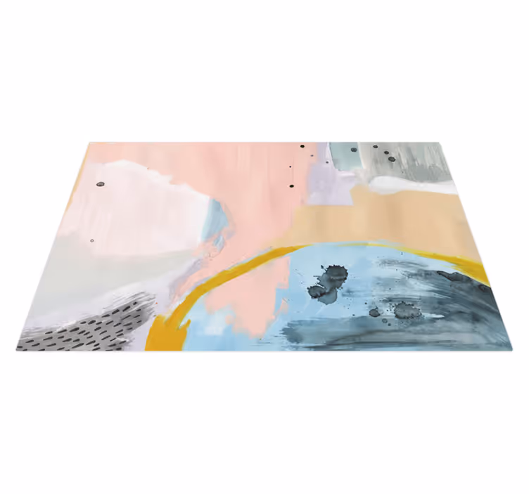 Vinyl tapijt woonkamer kleurrijke kunst - TenStickers