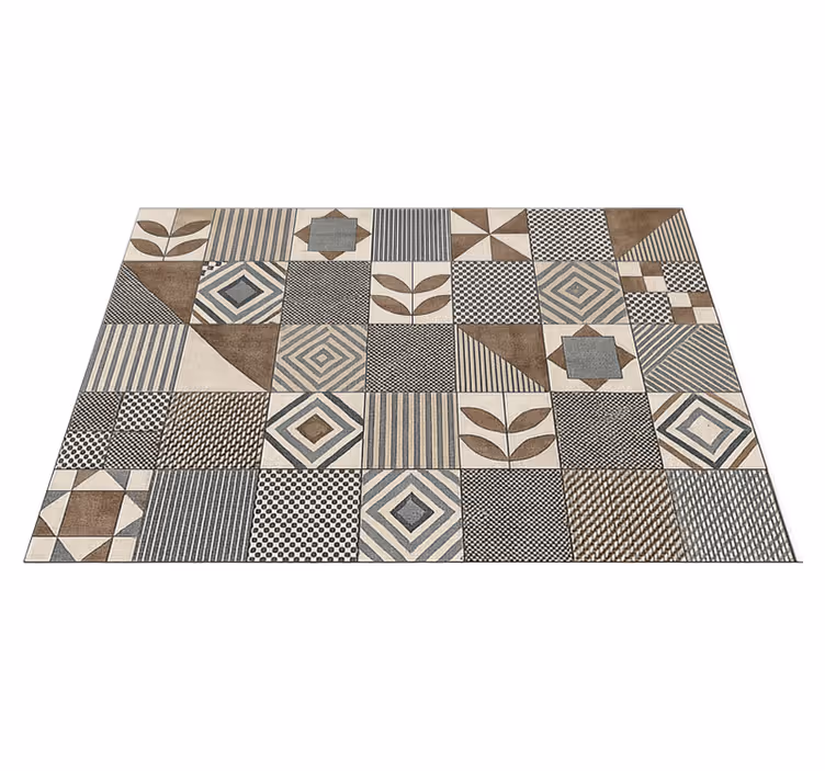 Vinyl vloerkleed keuken abstract geometrisch natuur - TenStickers