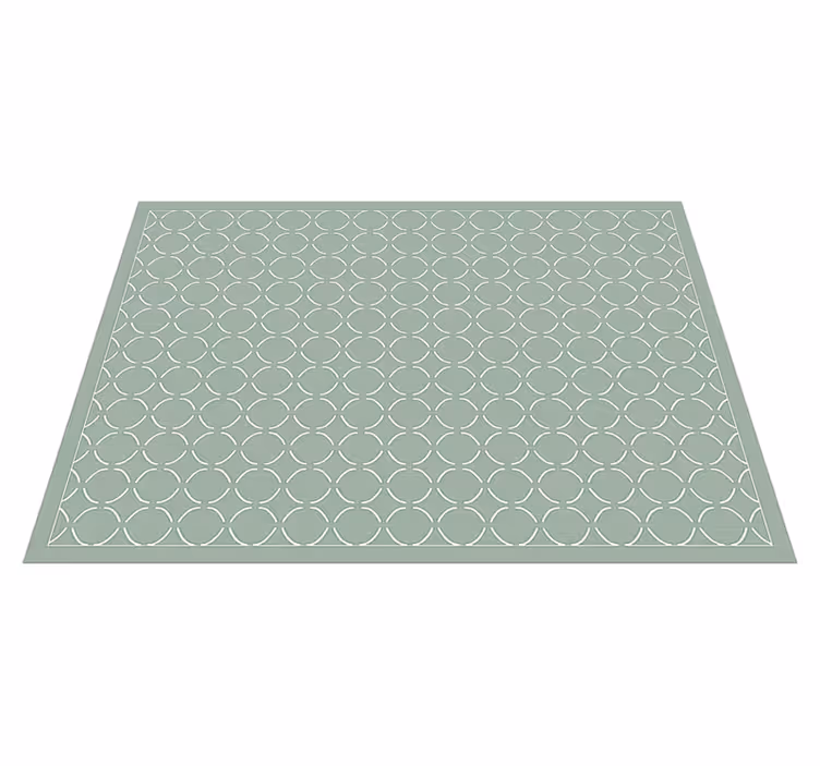 Vinyl vloerkleed keuken gemuteerd celadon raster - TenStickers