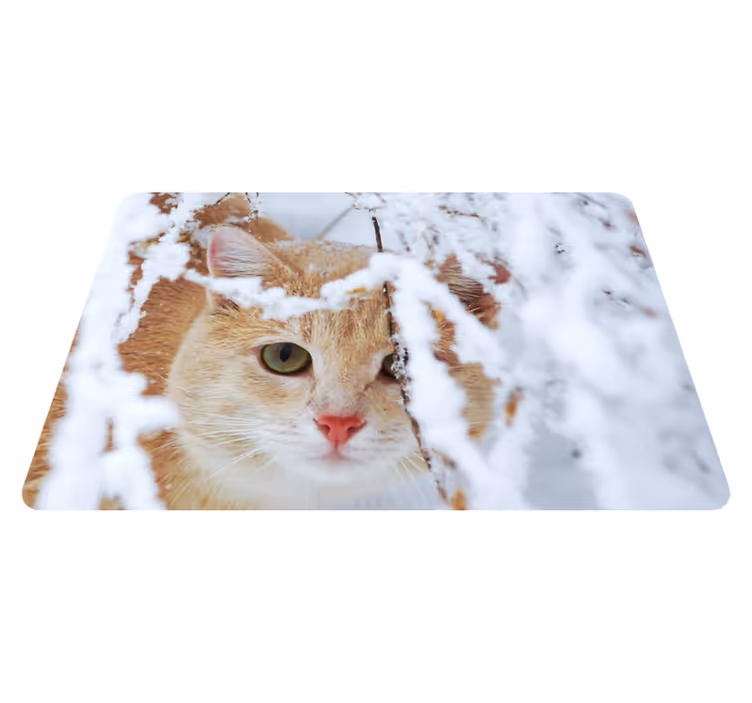 Dieren vinyl tapijt kat met stalactiet - TenStickers
